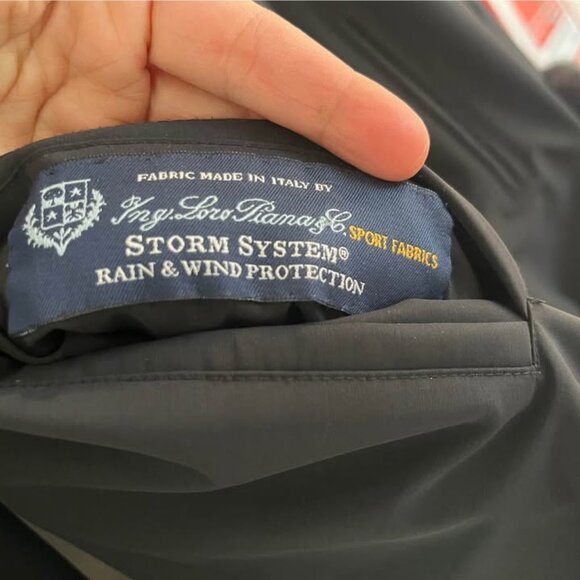50% OFF! - Coat Loro Piana Black Storm System Mink Trim Rabbit Lined Large 12 - Picture 10 of 11